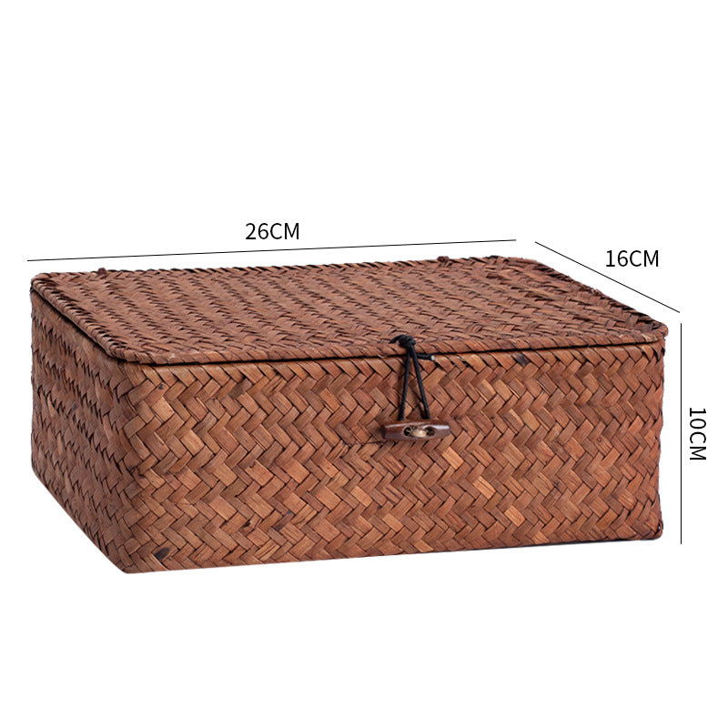 Handcrafted Rectangular Woven Storage Container