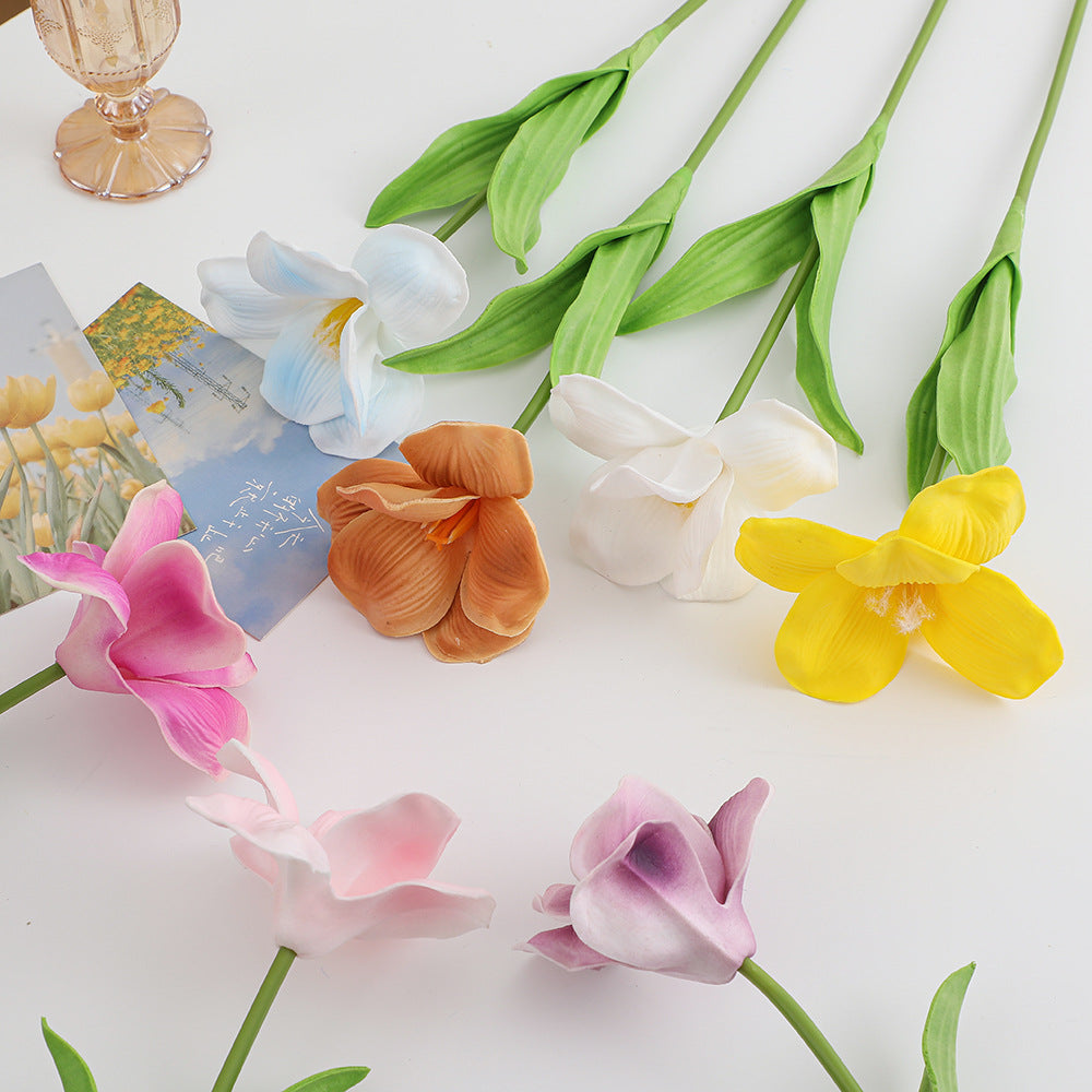 Artificial orchid flower branch with realistic details