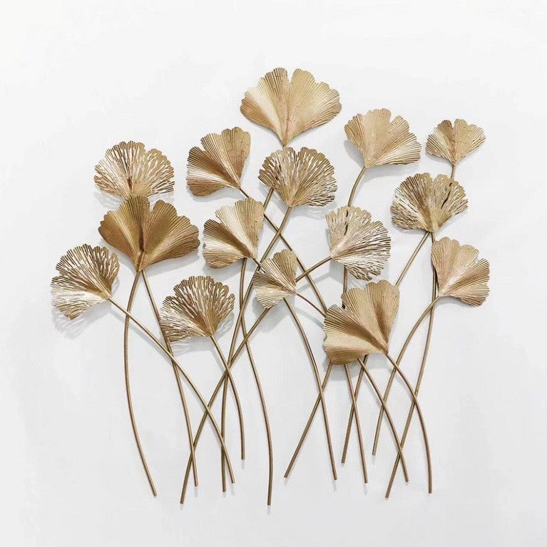 Elegant Leaf-Inspired Metal Wall Art