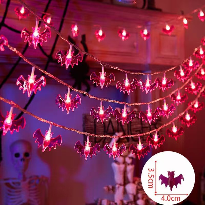 Decorative Halloween LED Pumpkin Ghost Bat String Lights