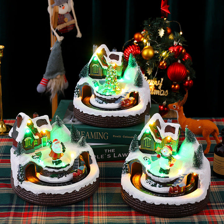 Illuminated Christmas village figure