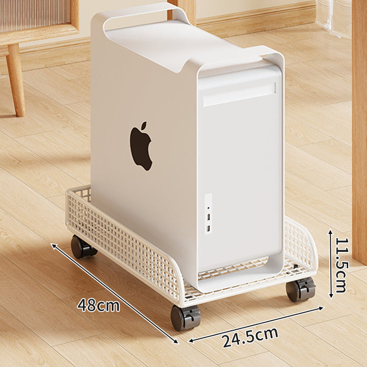 Mobile Adjustable CPU Tower Stand with Locking Swivel Casters