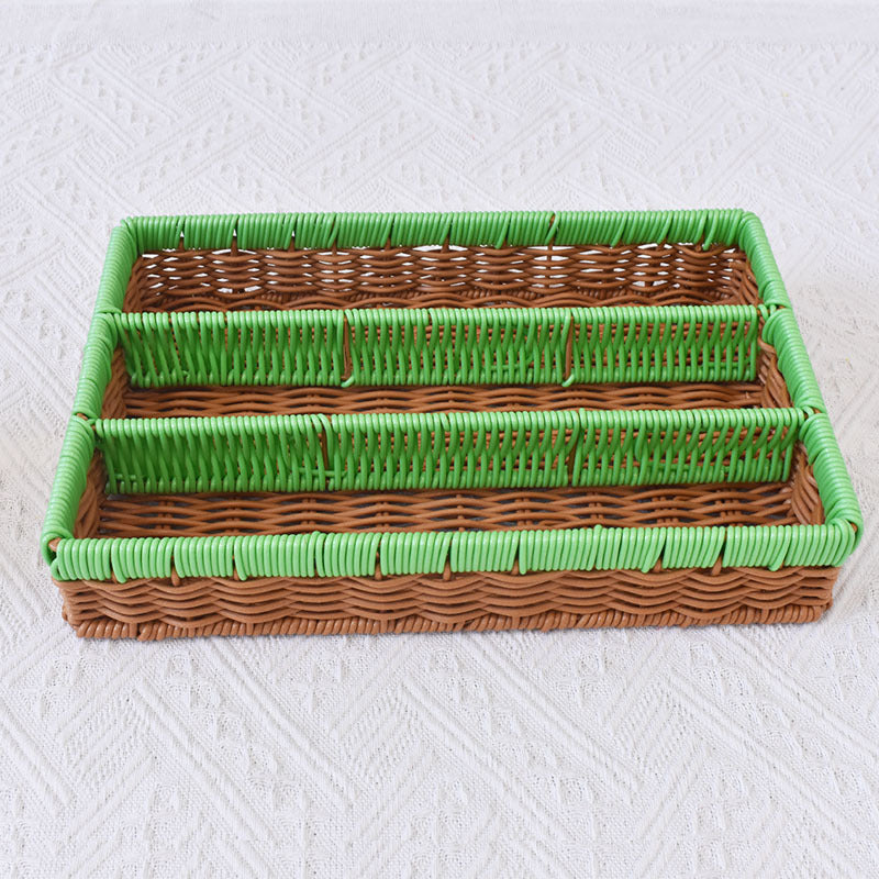 Multi-Tiered Woven Storage Tray