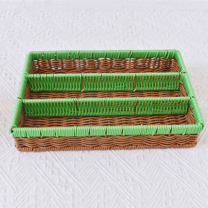Multi-Tiered Woven Storage Tray