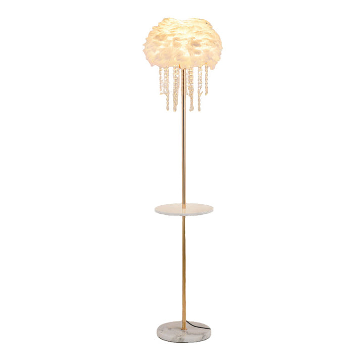 Artistic floor lamp and side table