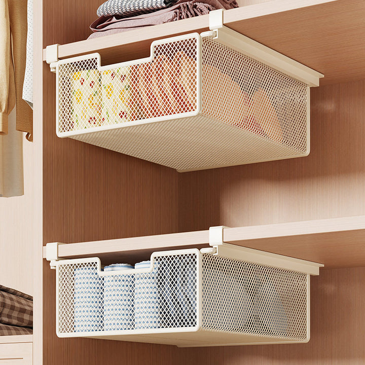 Under-Shelf Pull-Out Mesh Storage Basket
