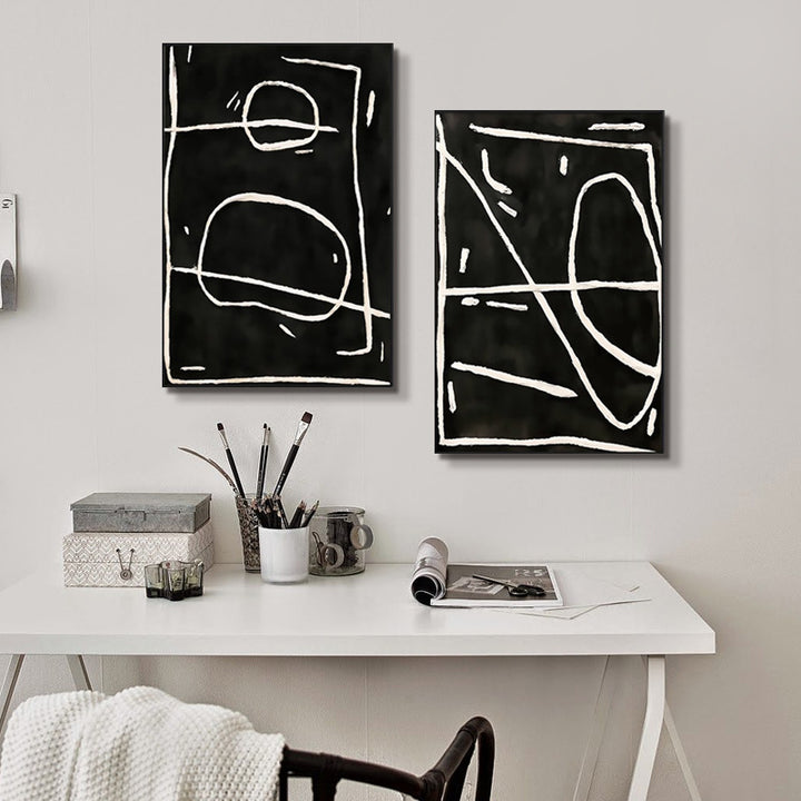 Abstract Line Art Framed Wall Print