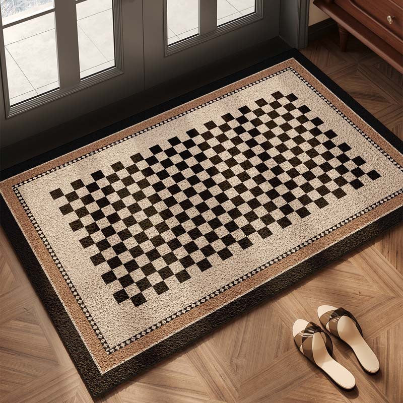 Checkerboard Pattern Welcome Mat Avarnia
