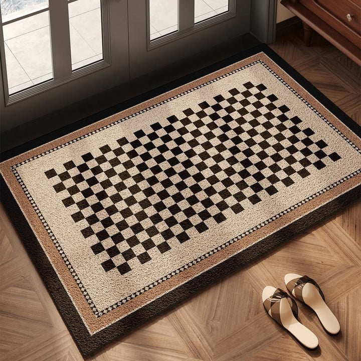 Checkerboard Pattern Welcome Mat Avarnia