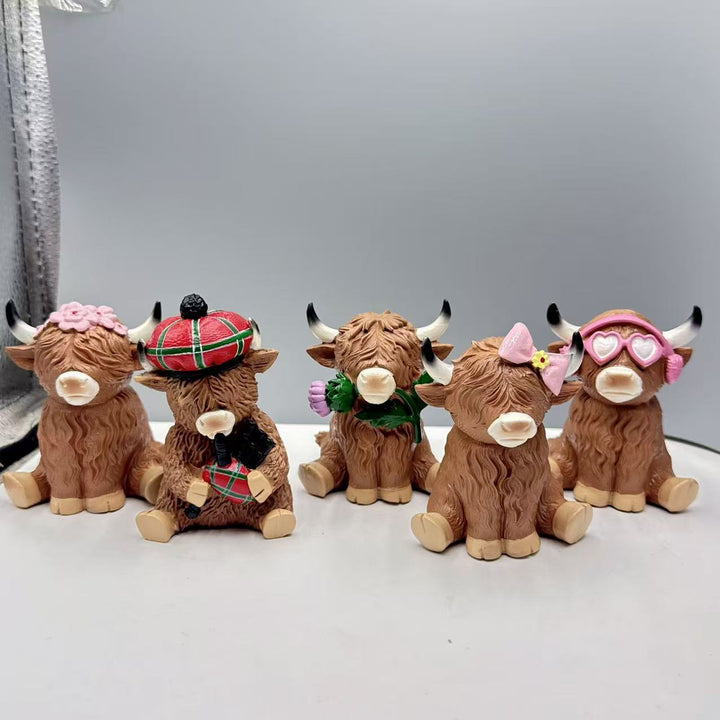 cute decorative horned cattle