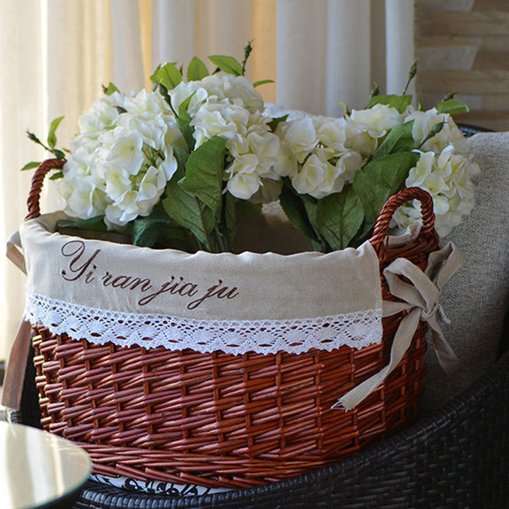 Decorative Wicker Storage Basket