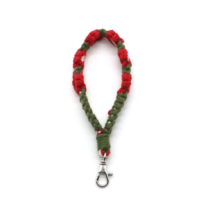 Decorative keychain made of macrame