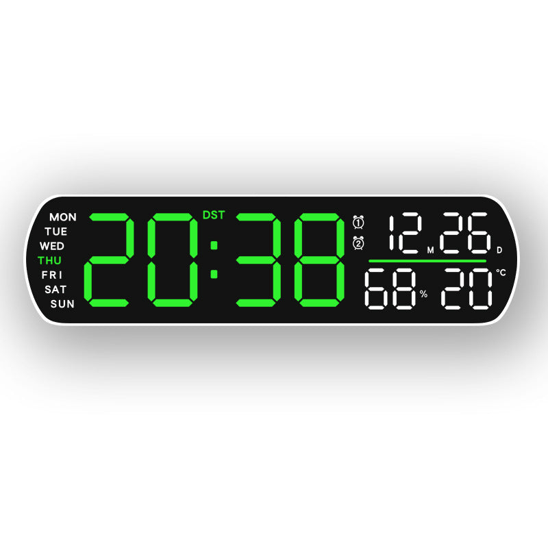Digital Wall Clock with Multifunctional Display
