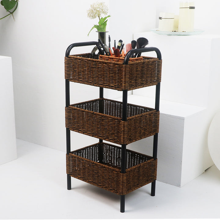 Storage shelf made of woven material