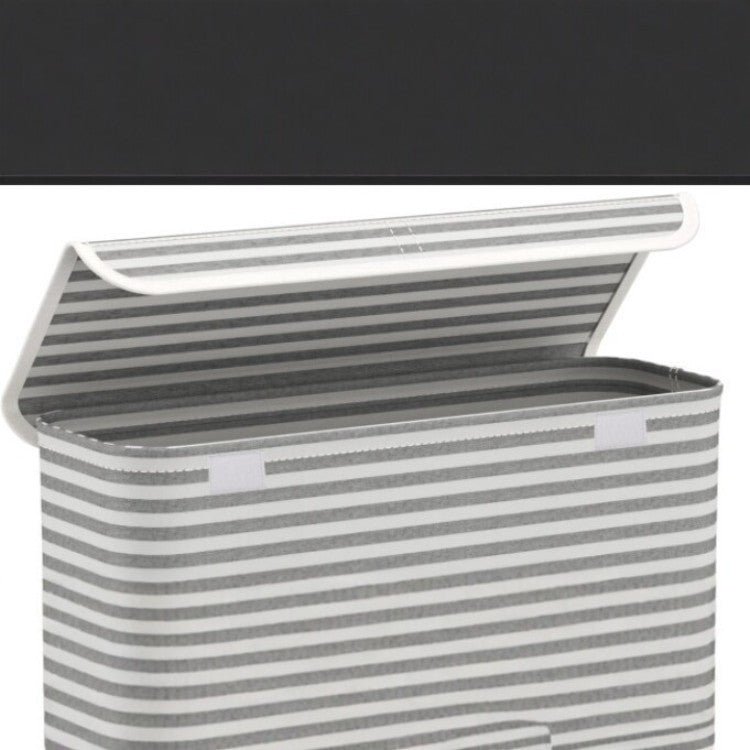 Multifunctional laundry storage box with bamboo lid