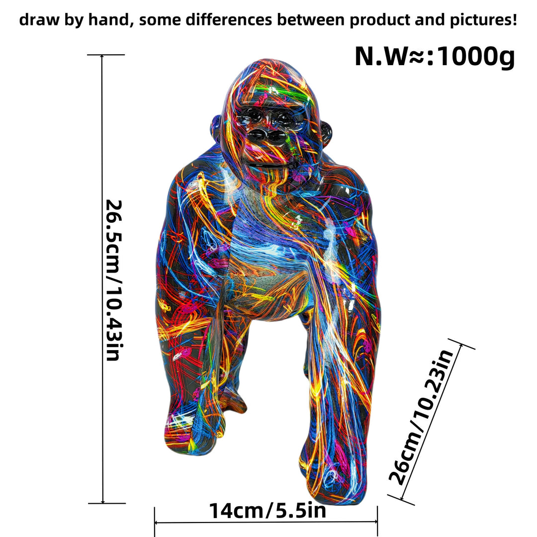 Artistic Gorilla Sculpture