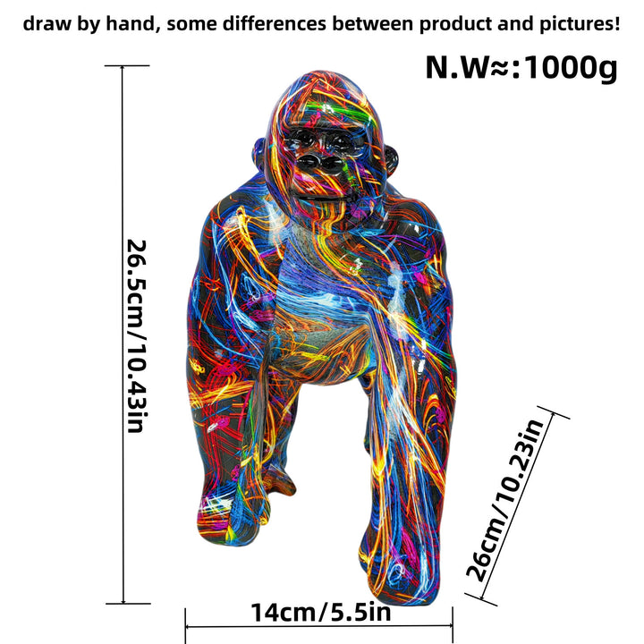 Artistic Gorilla Sculpture