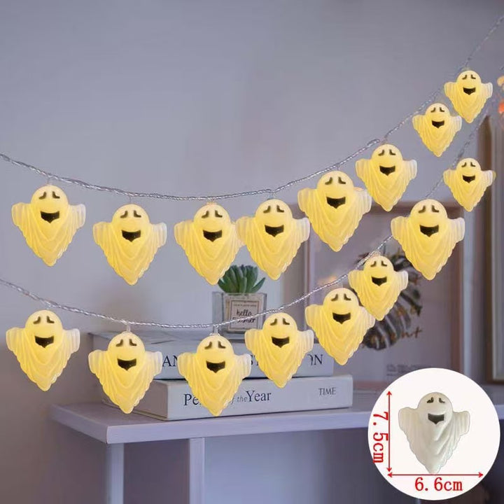 Decorative Halloween LED Pumpkin Ghost Bat String Lights