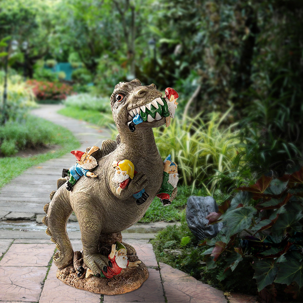 Whimsical Dinosaur Garden Figurine