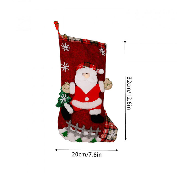 Fun Christmas stocking with reindeer motif