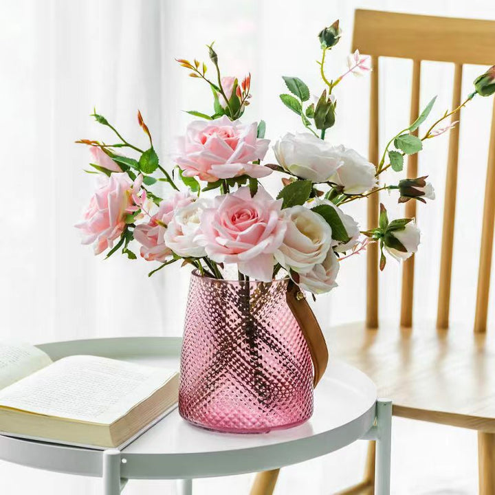Decorative Textured Glass Ice Bucket