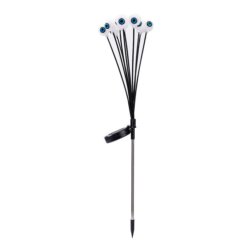 Creepy garden lights with eye motif
