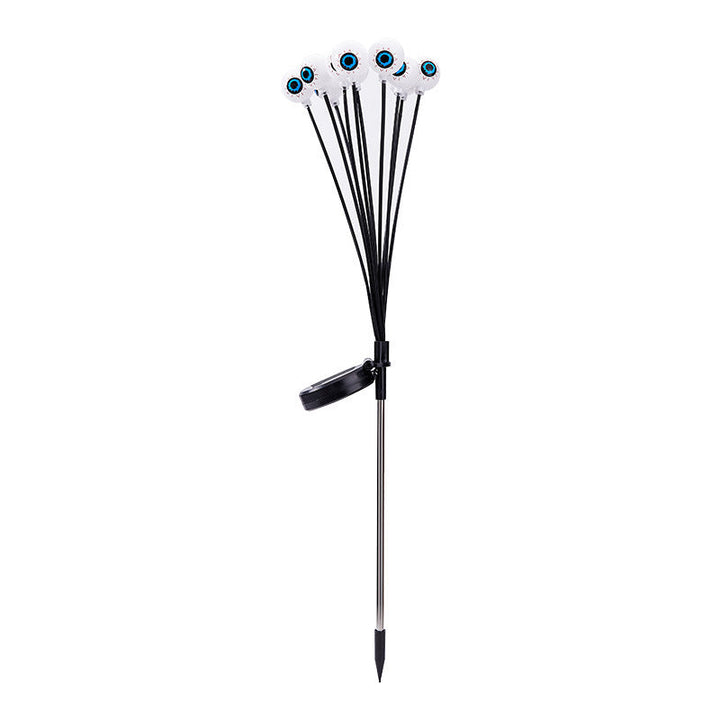 Creepy garden lights with eye motif