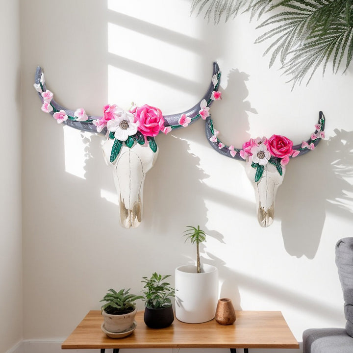 Floral Skull Wall Decor