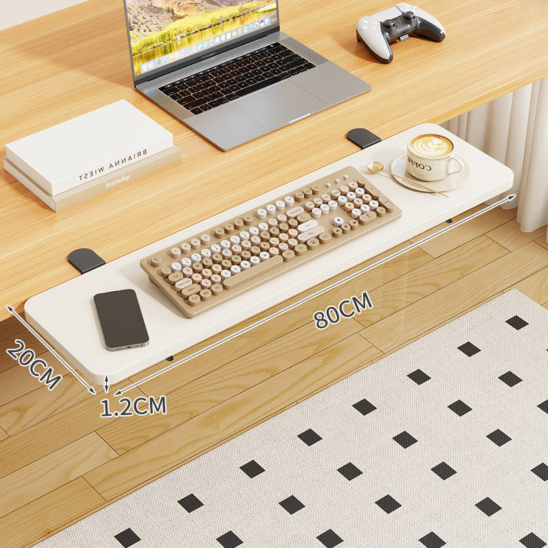 Clamp-On Foldable Bamboo Side Tray Table for Desk and Sofa
