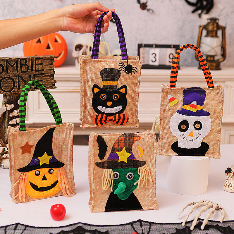 Halloween Shopping Bag with Cat Motif