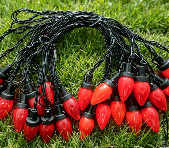 Large classic bulb LED patio string lights