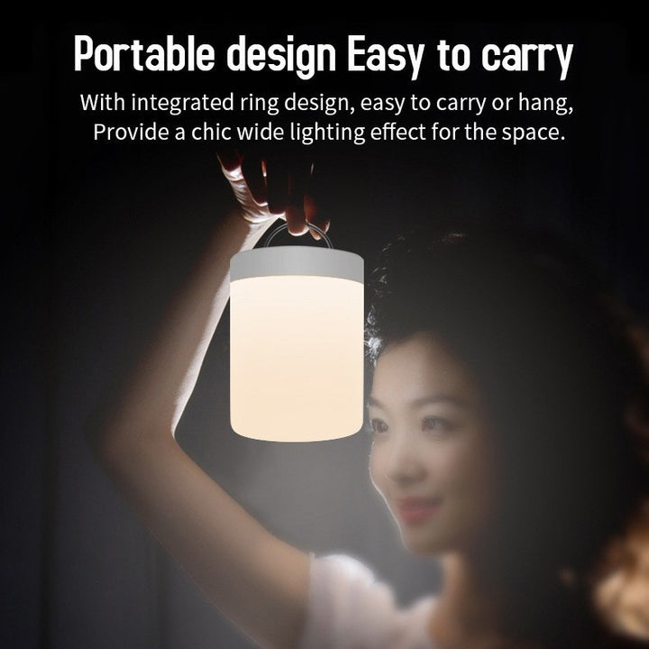 Color-changing smart cylinder table lamp with touch top light night light