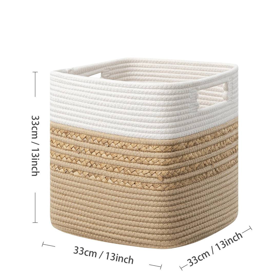Functional storage basket with carrying handles