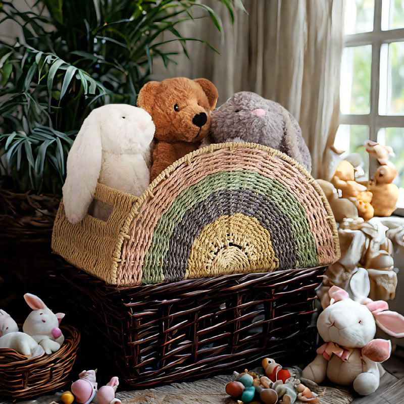 Creative storage basket in rainbow design