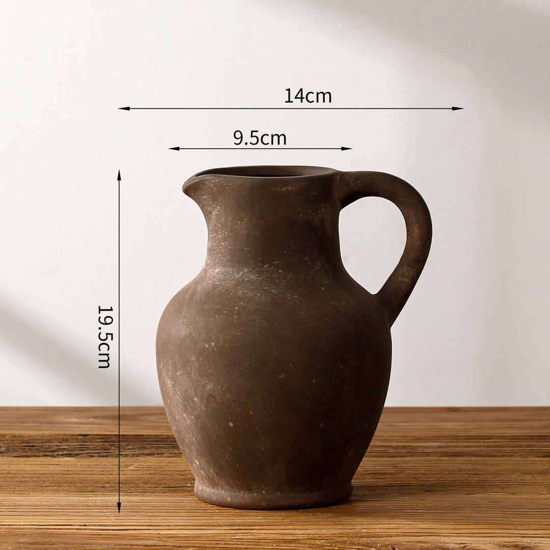 Elegant and Rustic Ceramic Carafe