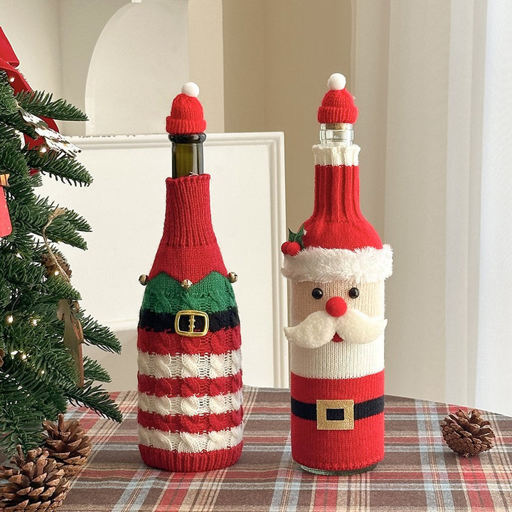 Festive Wine Bottle Cover Set