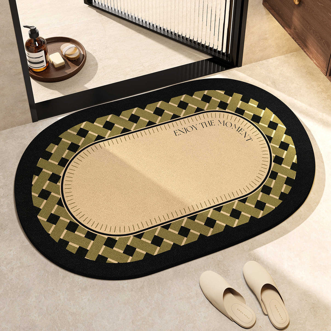 Elegant Oval Floor Mat