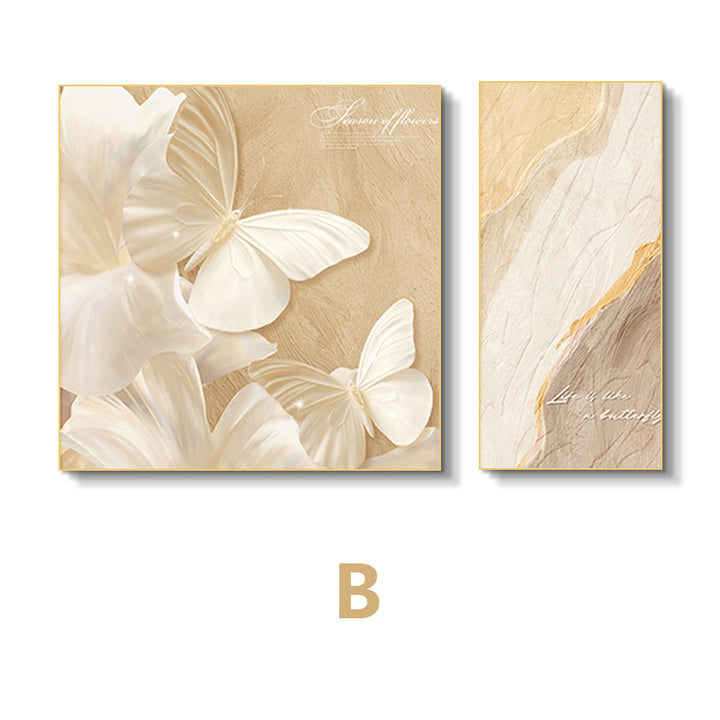 Elegant Butterfly and Floral Wall Art