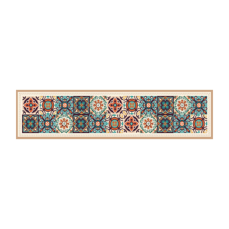 Decorative Stitched-Edge Linen-Blend Table Runner