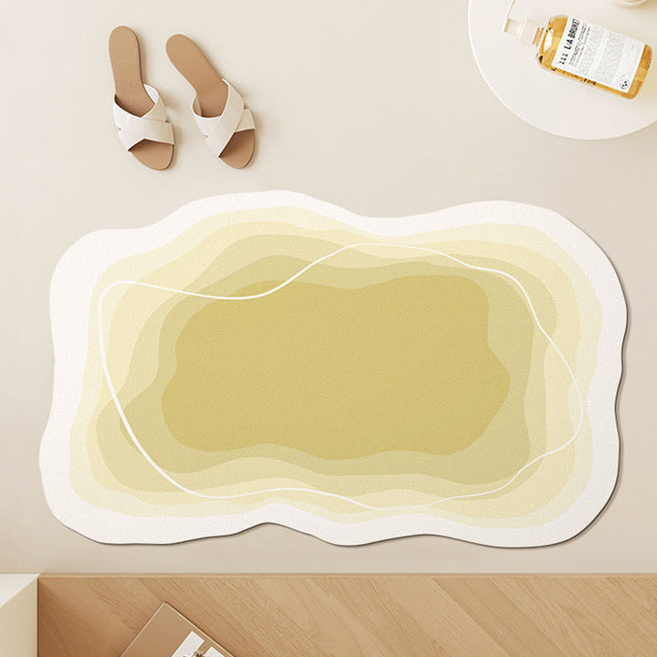 Modern Abstract Contoured Bath Mat