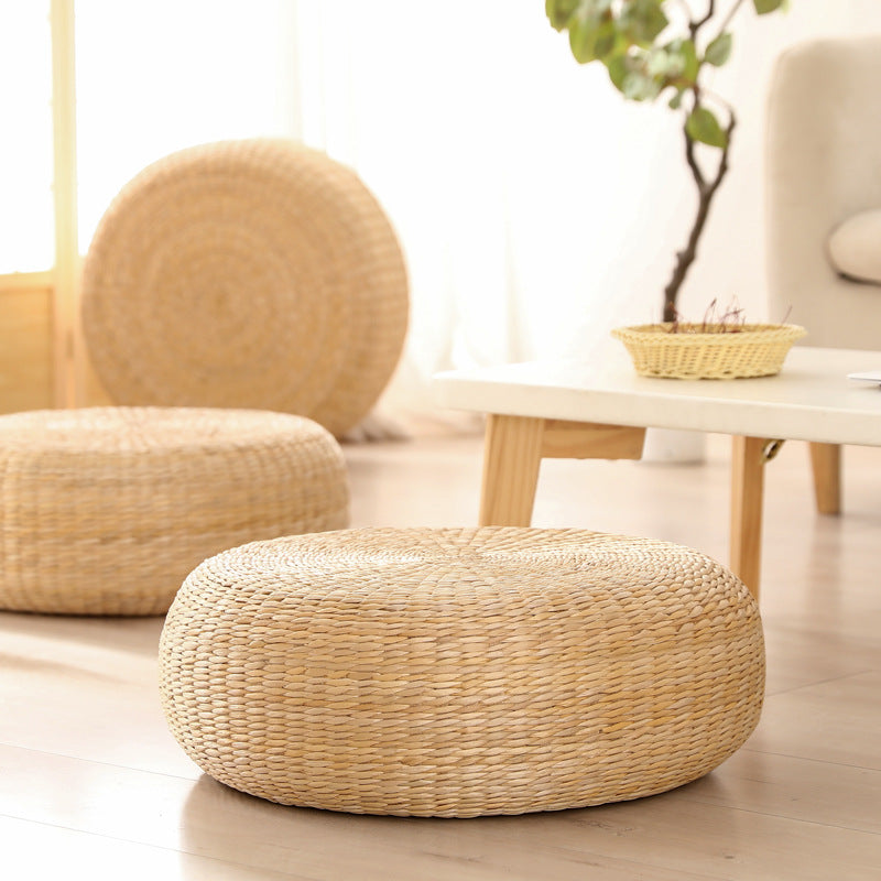 More Elegant Cow Pouf Made of Natural Materials