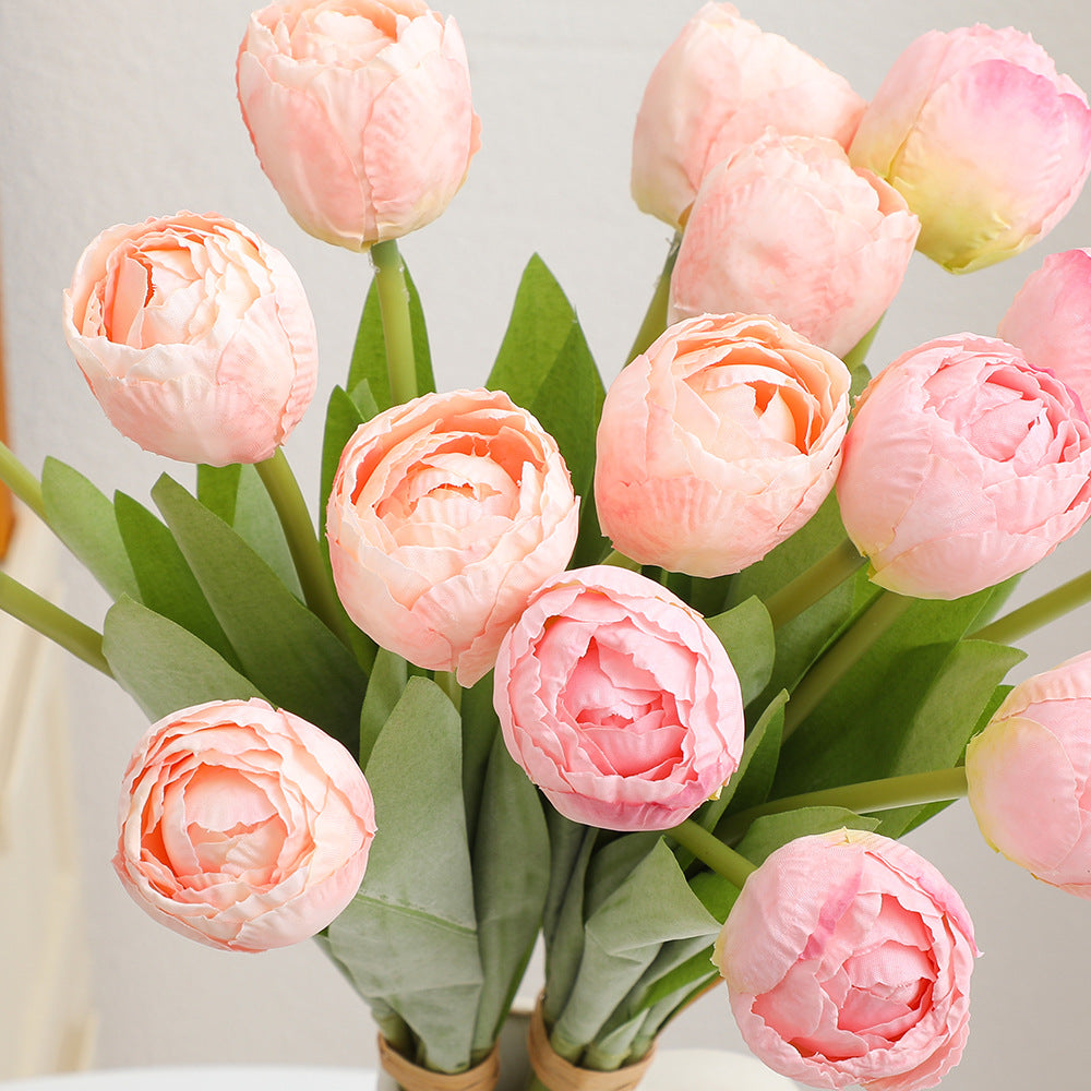 Artificial peony bouquet