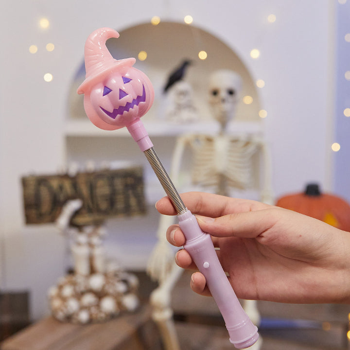 Handheld Flexible Halloween Pumpkin LED Magic Wand Decoration