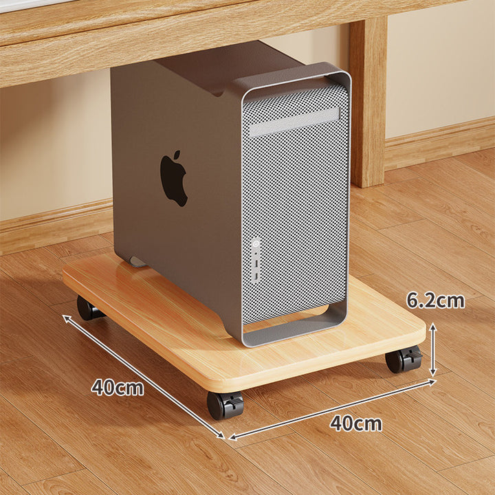 Rolling Desktop CPU Tower Stand with Swivel Casters and Anti-Slip Platform