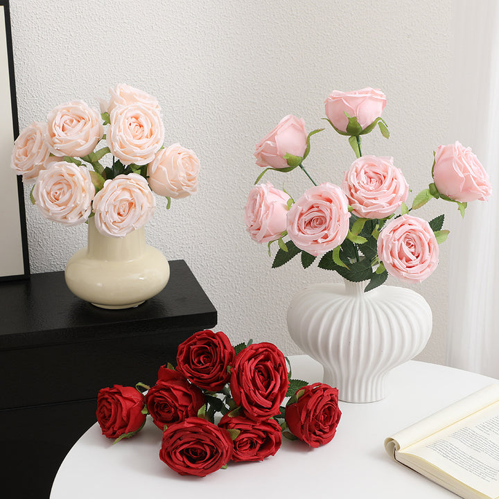 Realistic Artificial Rose Petals with Leaves