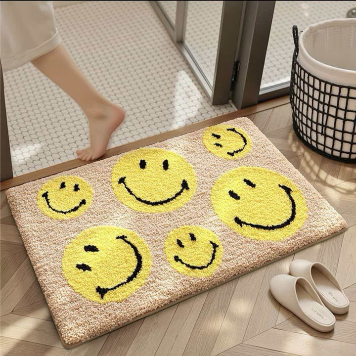 Fun Smiley Face Welcome Mat