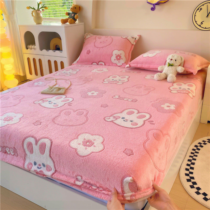 Soft Plush Cartoon-Themed Bedspread