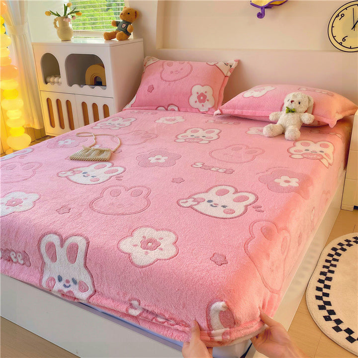 Soft Plush Cartoon-Themed Bedspread