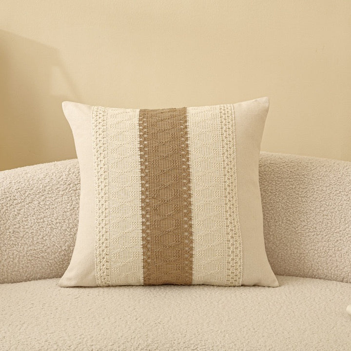 Textured Knitted Throw Pillow