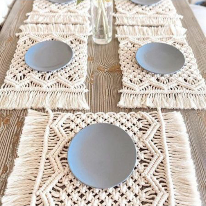 Bohemian Woven Macrame Table Runner